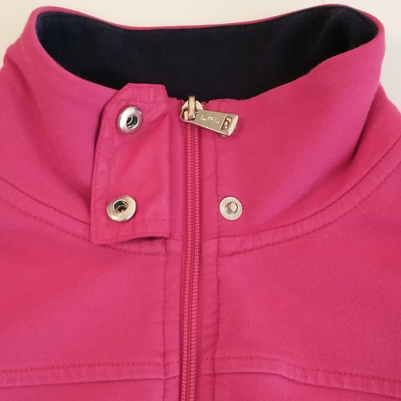 Lauren Ralph Lauren Athletic Jacket Wmn's Sz L Pink Full Zip Long Sleeve Pockets - Picture 10 of 10